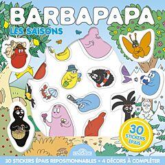 Barbapapa Pochette de stickers repositionnables Les saisons