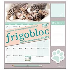 Frigobloc Mensuel Chats 2027 - Calendrier organiseur familial (de sept. 2026 à déc. 2027)