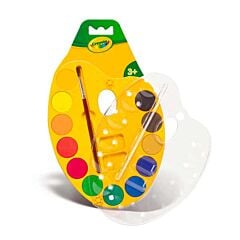 Palette peinture 12 couleurs et pinceau Crayola