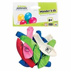 Lot de 10 ballons anniversaire