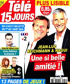 Magazine Tele 15 jours, numéro 188, du 01/08/2026