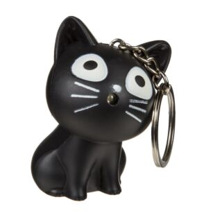 Porte-Clés Chat Noir Avec Couteau - Design Mignon Et Drôle | Accessoire Tendance Pour Sacs, Clés - 6