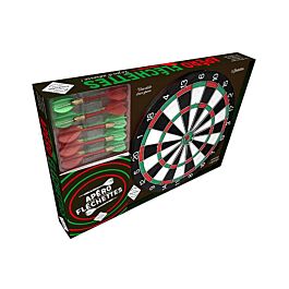 STC Jeu De L'Apéro Fléchettes – Cible Métal 16 Cm Avec Décapsuleur – 6 Fléchettes Aimantées – Idéal Pour Soirées Entre Amis