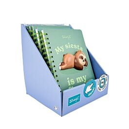 Carnet A5 3D squishy paresseux My siesta is my fiesta Mr Wonderful
