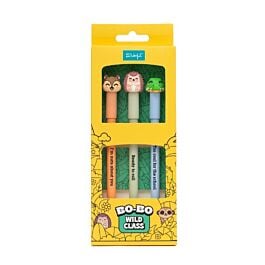 Coffret 3 stylos effaçables BoBo Écureuil,Hérisson, Croco Mr Wonderful