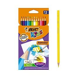 Etui 12 crayons de couleur Aquacouleur Bic Kids