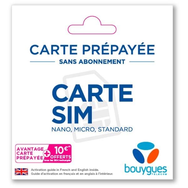 Carte SIM prépayée Bouygues - Cartes SIM Bouygues