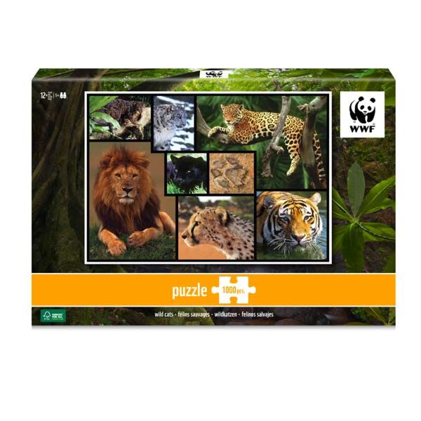 Puzzle 1000 pièces Félins sauvages WWF - Puzzles adultes Mercier