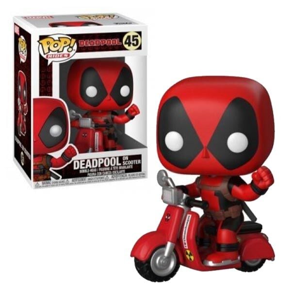 Figurine POP Marvel Deadpool et scooter - Figurines Marvel Funko