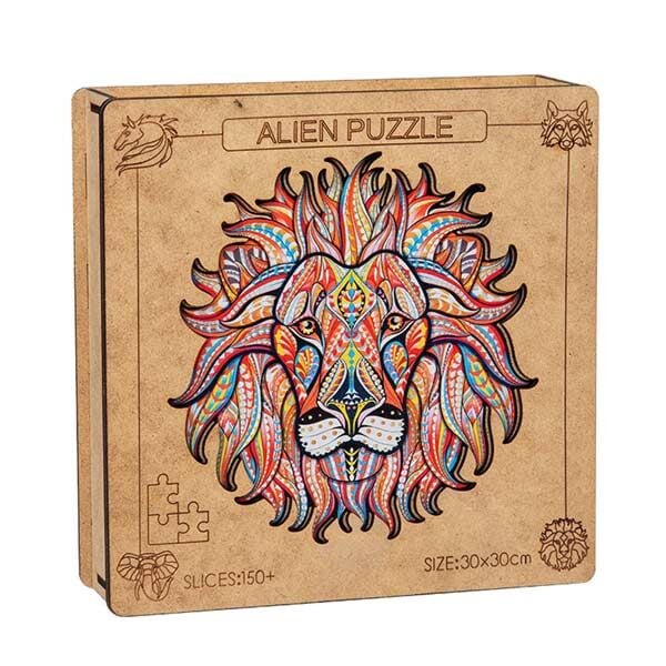 Puzzle en bois Tête de lion 150 pièces - Nouveautés