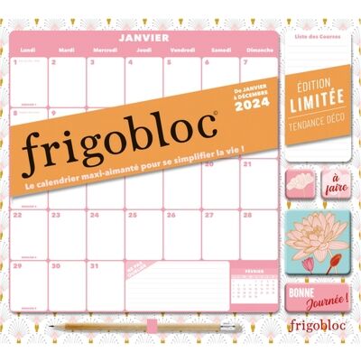 Frigobloc Calendrier mensuel + cadres photos – Grandeur Nature