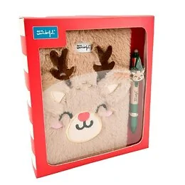 Coffret carnet A5 pelucheux et stylo multicolore Rennes Mr Wonderful