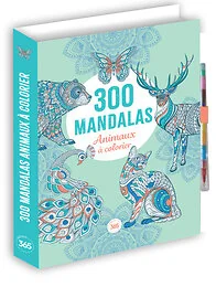 300 Mandalas - Animaux à colorier