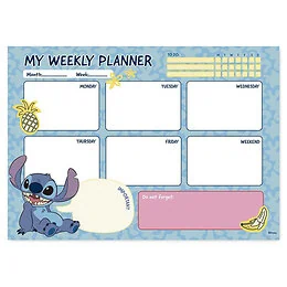 Bloc planificateur hebdomadaire A4 Tropical Disney Stitch
