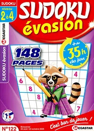 Magazine Sudoku evasion, numéro 122, du 28/08/2026