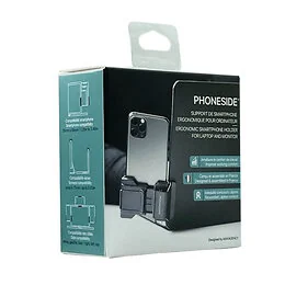 Support téléphone pour ordinateur noir Phoneside