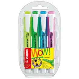 Etui 4 surligneurs Swing cool Stabilo 
