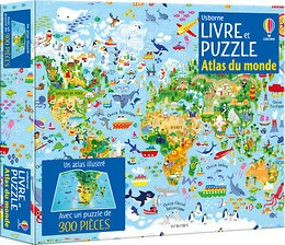 Atlas du monde - Coffrets livre et puzzle (300 pièces) - dès 7 ans