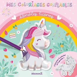 Mes coloriages gonflables - Adorables licornes - 2 licornes à colorier et à gonfler