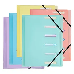 Trieur 3 rabats 6 compartiments Pastel Exacompta
