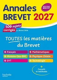 Annales Brevet 2027 - Tout-en-un 3e - sujets et corrigés