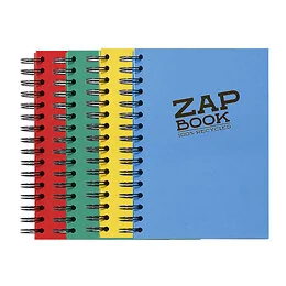 Carnet spirale ZAP Book 15 x 21 cm 320 pages uni Claire