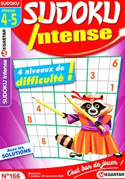 Magazine Sudoku intense, numéro 166, du 01/10/2026