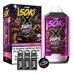 X-Bar 50K Kit Paris Night Myrtille Framboise 10mg