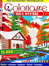Magazine Coloriage 100 % mystere, numéro 34, du 16/09/2026