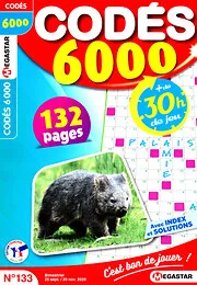 Magazine Codes 6 000, numéro 133, du 25/09/2026