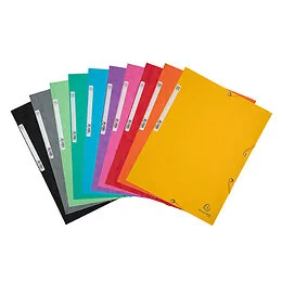 Chemise à élastiques 3 rabats carte lustrée Exacompta Coloris Aléatoire
