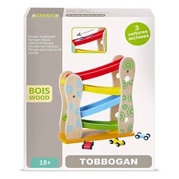 Toboggan en bois 3 voitures