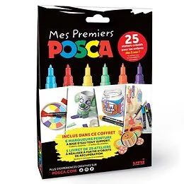 Coffret Mes premiers Posca 6 marqueurs assortis Posca
