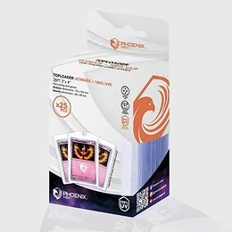 Boîte de 25 Toploader 100% protection UV Phoenix Shield