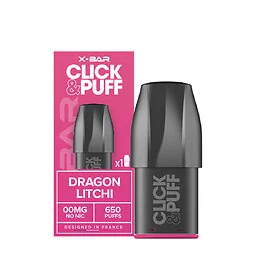 XBAR pod Click and Puff Dragon litchi 10mg