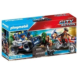 Policier avec Voiturette et Voleur à Moto Playmobil City Action