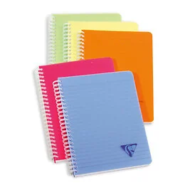 Carnet spirale A5 180 pages ligné Clairefontaine Coloris Aléatoire