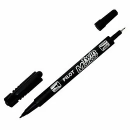 Marqueur permanent double pointe noir Pilot