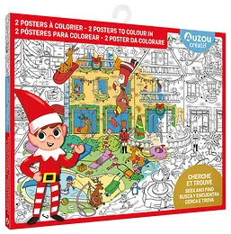 Cherche et trouve géant à colorier - lutins farceurs - avec une vraie loupe !