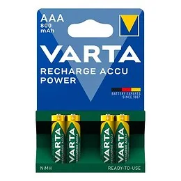 4 piles rechargeables AAA/LR03 Varta