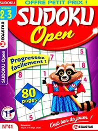 Magazine Sudoku open, numéro 41, du 16/07/2026