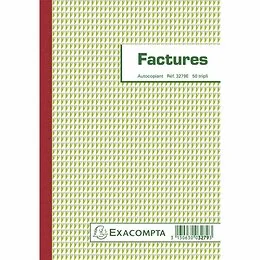 Manifold factures TVA 50 feuillets A5 tripli Exacompta