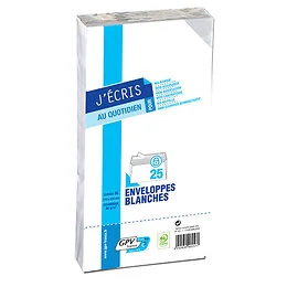 25 enveloppes DL 110 x 220 mm GPV 
