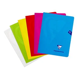 Cahier piqué 96 pages Q.5x5 17 x 22 cm Mimesys Clairefontaine Coloris Aléatoire