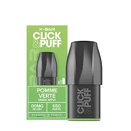 Pod Click and Puff X-Bar Pomme verte