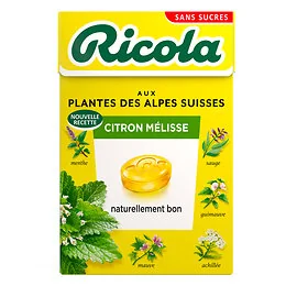 Ricola sans sucres Citron Mélisse boîte 50g 