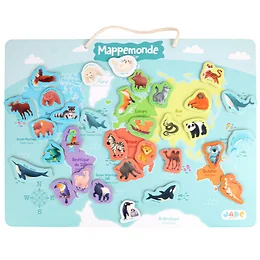 Planisphère magnétique avec animaux 30 pièces Jade