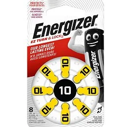 8 piles auditives 10 Energizer Zinc Air