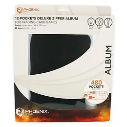 Album Deluxe 12 cases pour 480 cartes noir Phoenix Shield