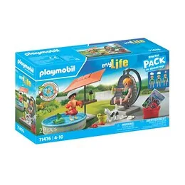Playmobil 71476 Maman, enfant avec fauteuil suspendu